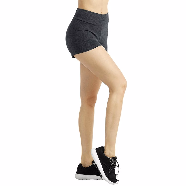 Women's Cotton 12" Outseam Shorts - Large Heather Charcoal
