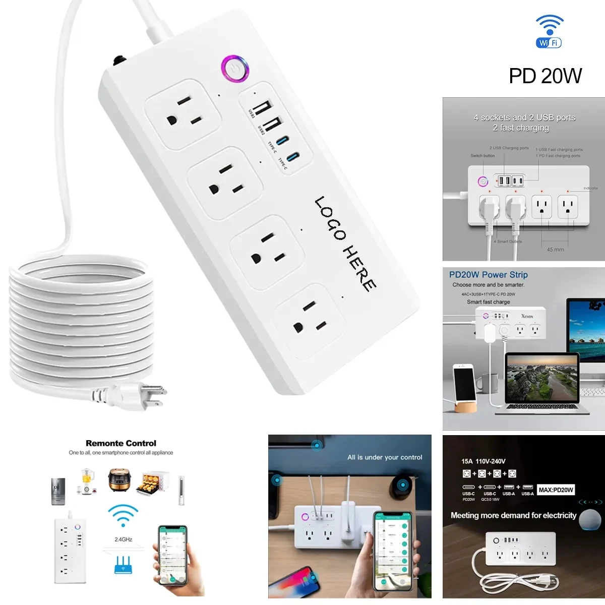 PD 20W Smart Wi-Fi Power Strip 1