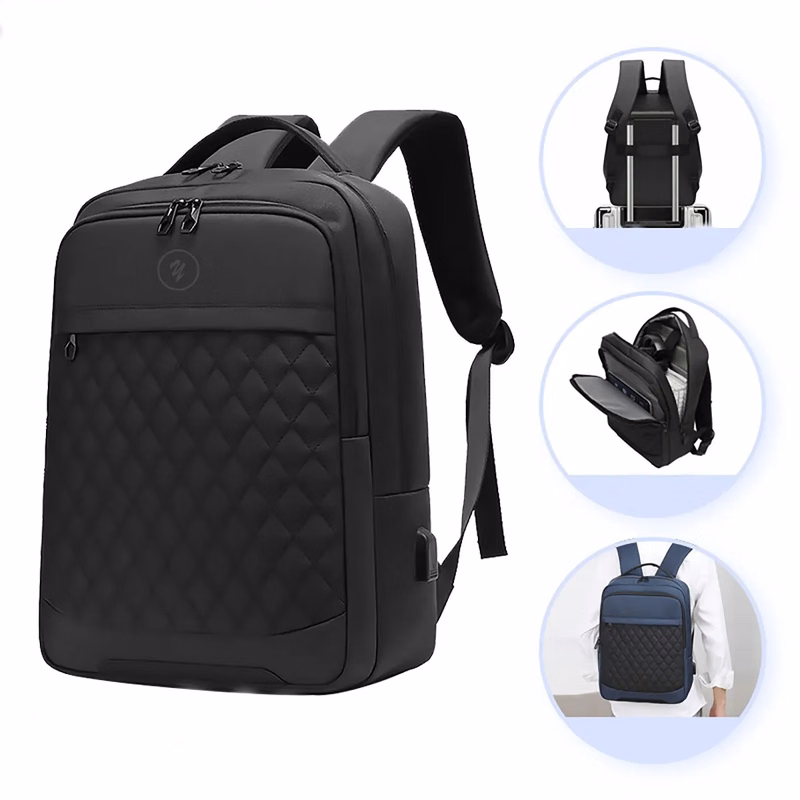 14Inch Waterproof Men Quilted Backpack