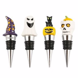 Custom Halloween Wine Cork Bottle Stopper