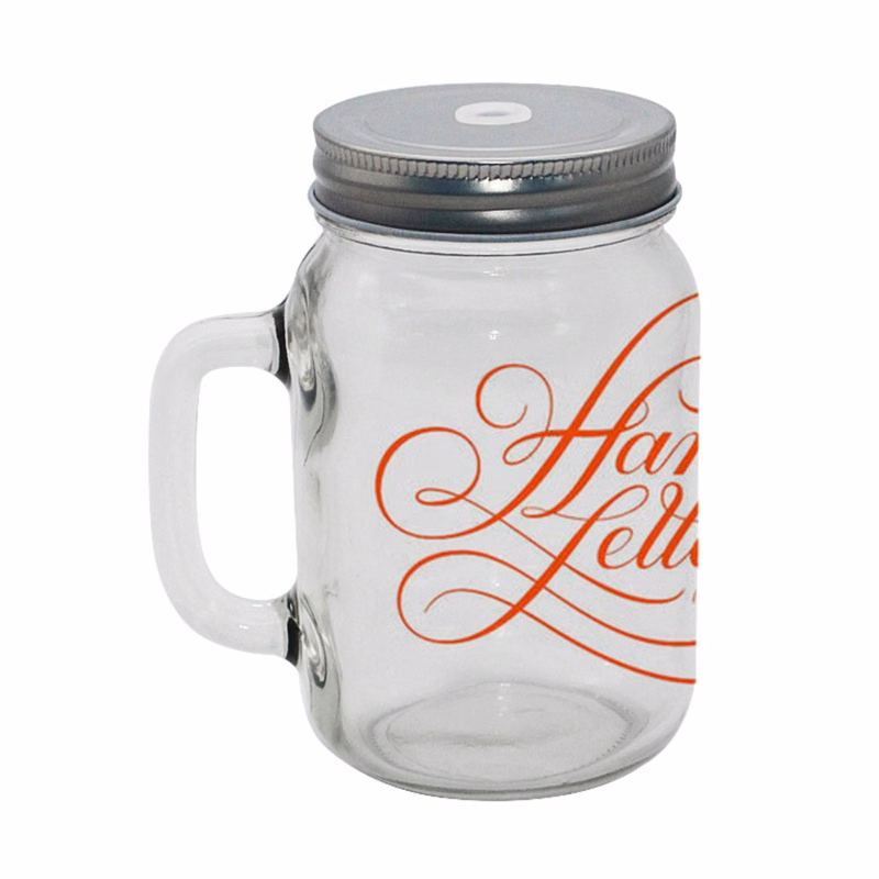 Mason Jar Mugs with Glass Handles