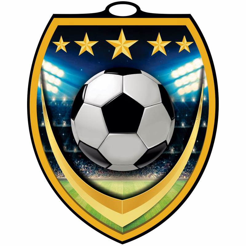 Soccer Vibraprint™ Shield Medallion (3")