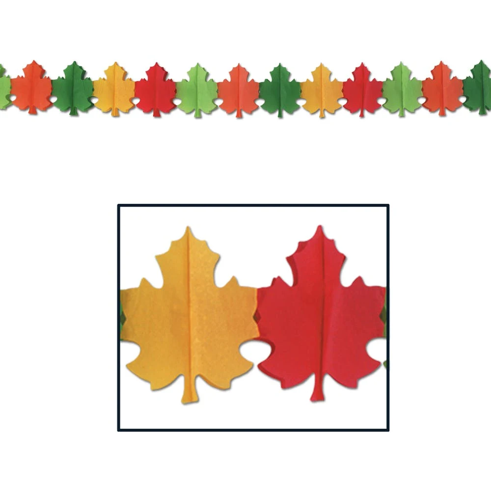 Fall Leaf Garlands - 9" x 12' 1