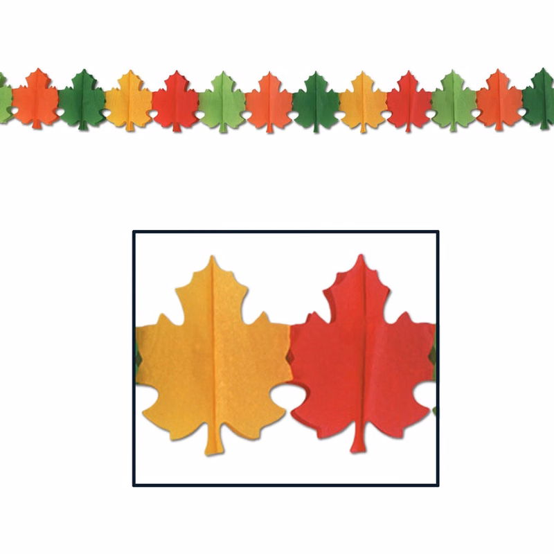 Fall Leaf Garlands - 9" x 12'