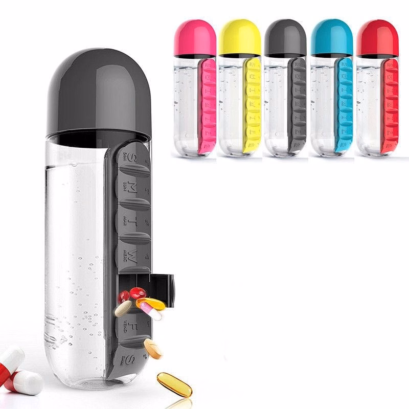 Pill Box Water Bottle