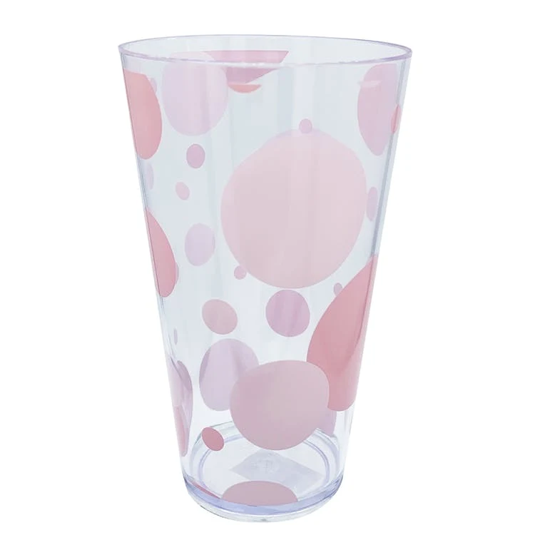 Plastic Tumblers - Pink Bubbles 20 oz 1