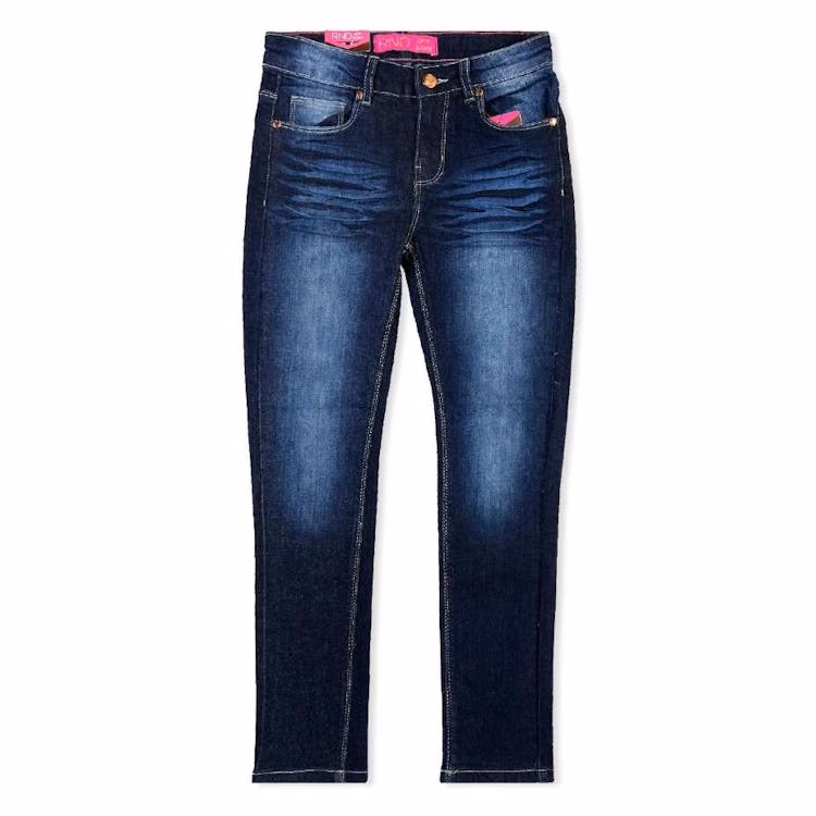 Girls Faded Skinny Jeans - Sizes 4-14 Dark Indigo