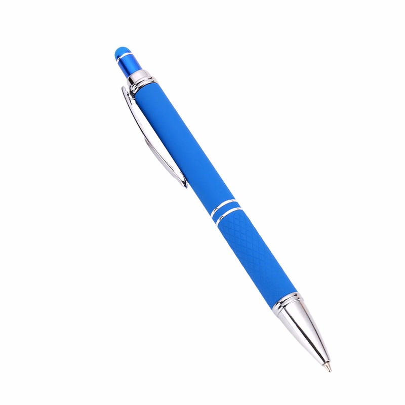 Metallic Stylus Ballpoint Pen With Soft Touch 5.5" Length