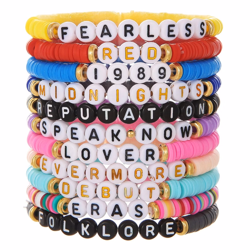 Polymer clay Letter Beaded Bracelet