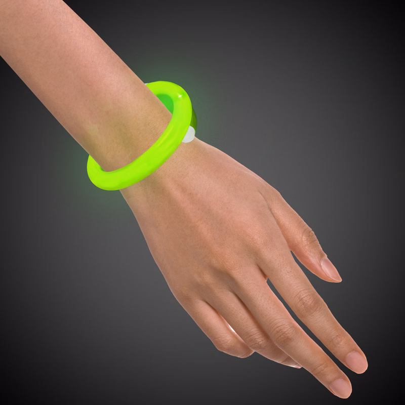 Green Flashing Coil Tube Bracelet - 12"