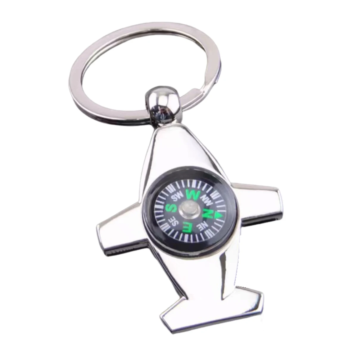 Airplanes Shape Compass Keychain 1