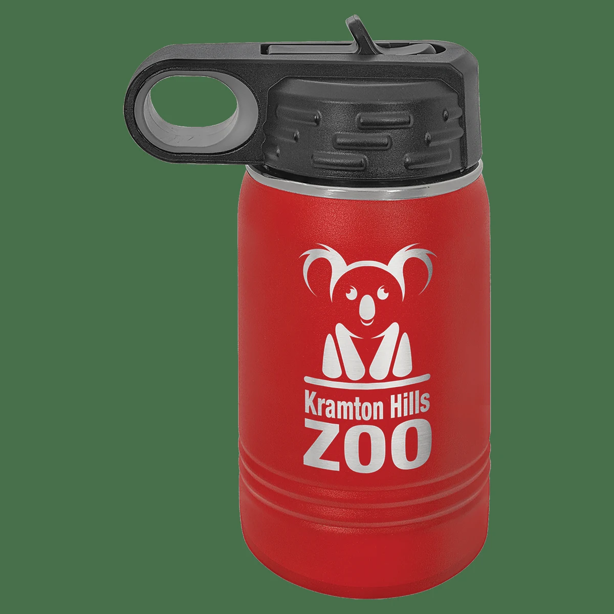 12 oz. Red Laser Engraved Polar Camel Water Bottles 1