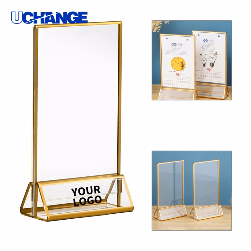 Clear Dual Display Upright Panel Stand Holder