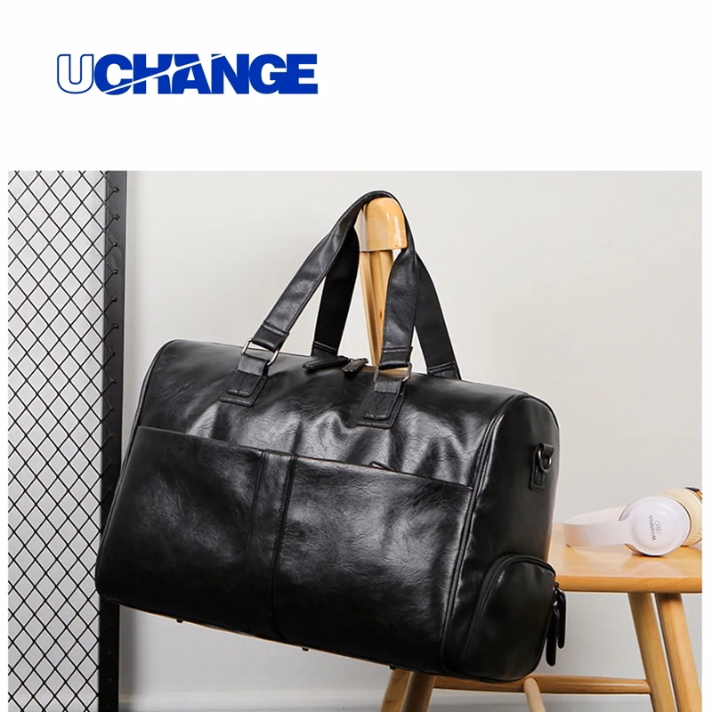 13'' PU Leather Gym Duffel Bag With Dry Wet Separation