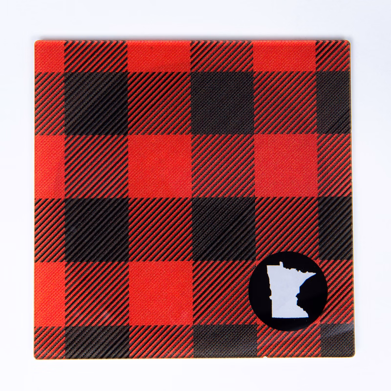USA Made Square Acrylic Coasters w/Cork Back (4")