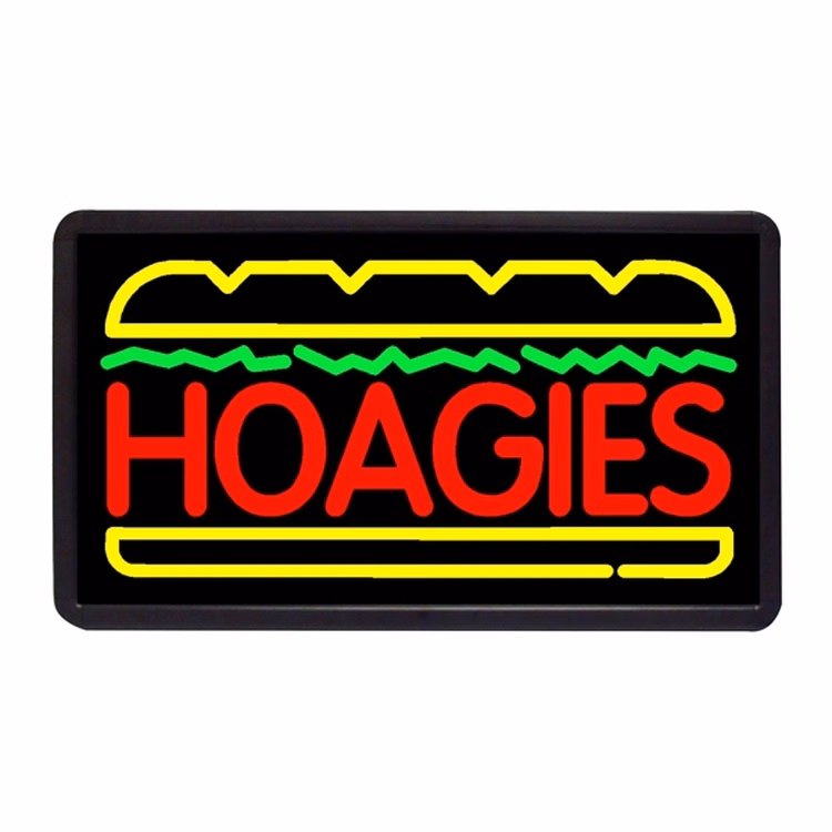 Hoagies 13" x 24" Simulated Neon Sign