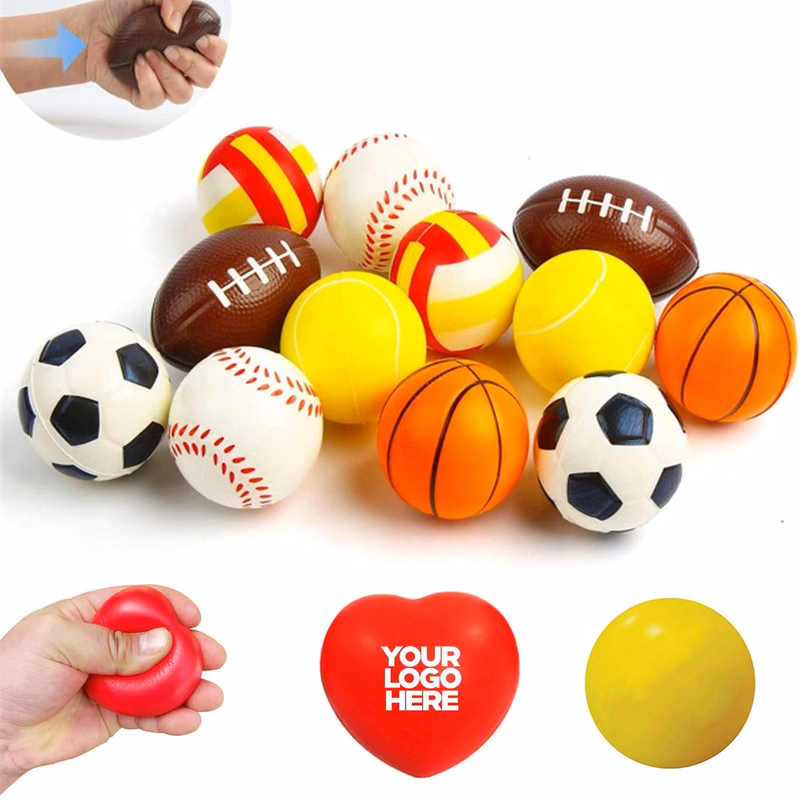 Custom Shaped Stress Balls Foam Squeeze Toys Various Shapes