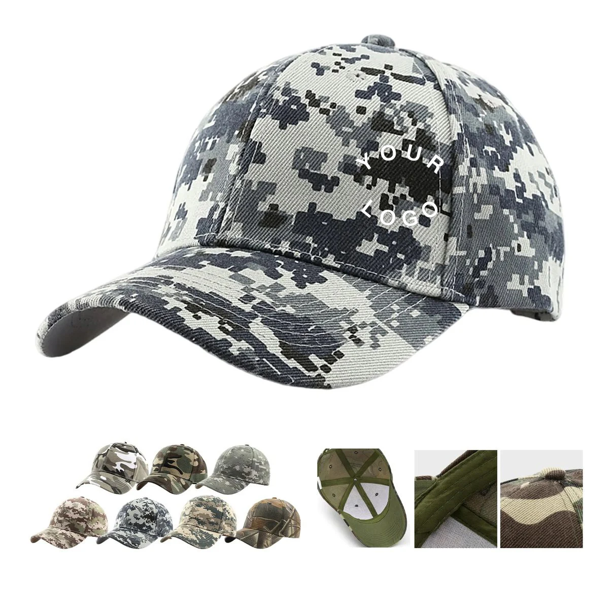 Moisture Wicking Camo Sports Hat 1