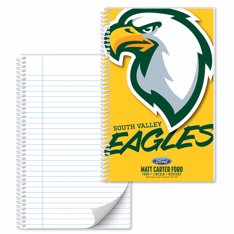 Spiral Bound Notebook - 50 Sheets - 5.125x8.125 (Side Bound)