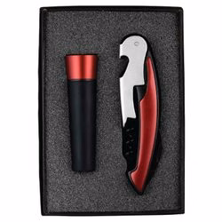 Wine Opener & Vacuum Stopper Gift Set