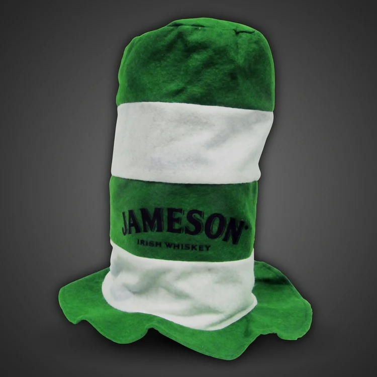 Green & White Striped Top Hat 1