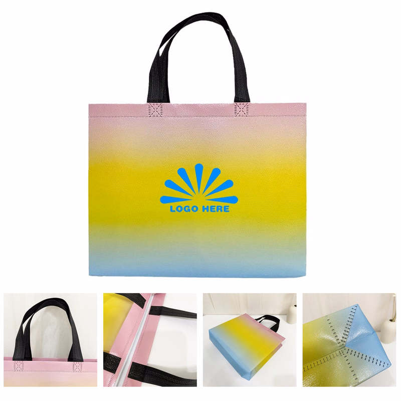 Gradient Color Nonwoven Tote Shopping Bag
