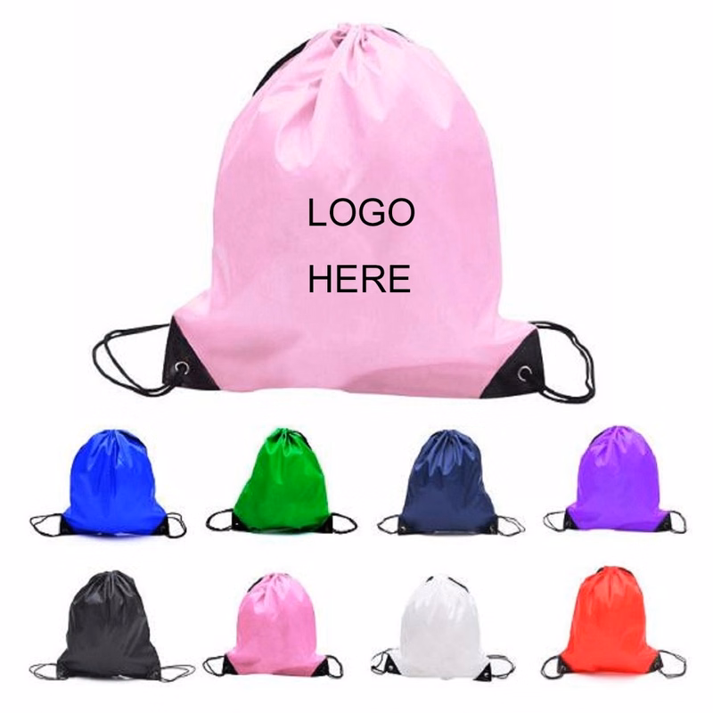 Full Colors 14"x17" Polyester Drawstring Bag Backpack