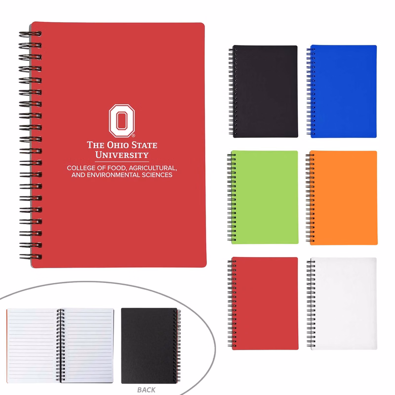 Rubbery Spiral Notebook with Recycled paper