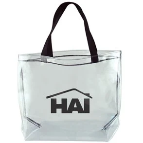 Clear Vinyl Stadium Tote Bag w/Gusset (11.5"x11.75"x5.5") 1