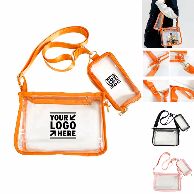 Clear PVC Crossbody Shoulder Bag