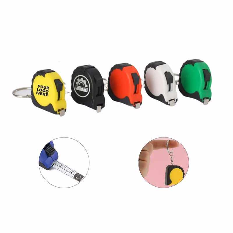 Customizable Mini 3ft Retractable Tape Measure Keychain