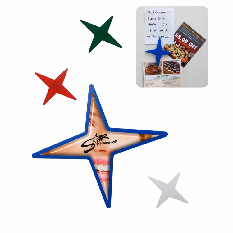 Star Shaped Magnetic Memo Clip – Full Color