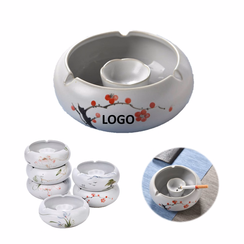 Creative Retro Hand-Painted Ceramic Ashtray