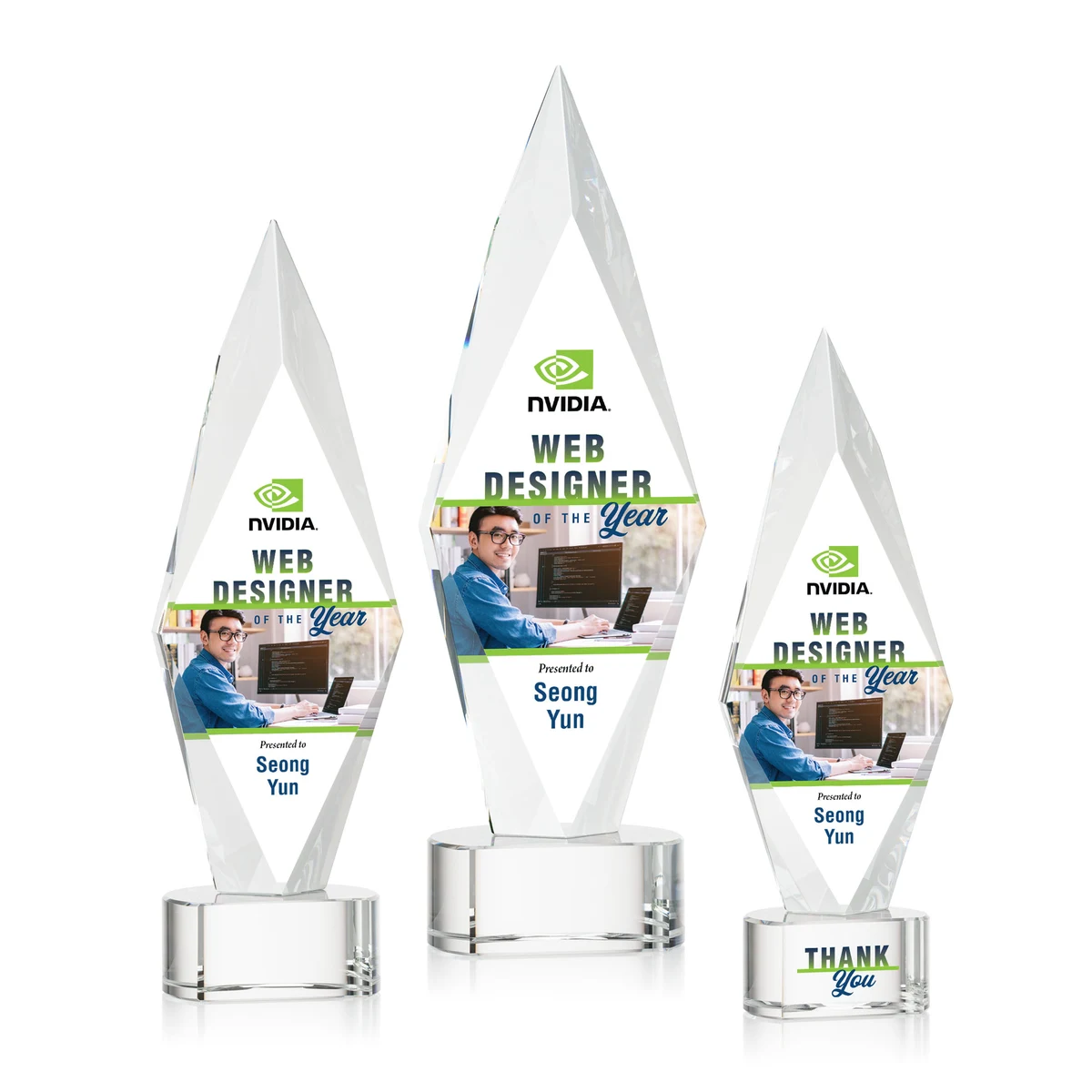 Manilow VividPrint™ Award on Paragon Base - Clear 1