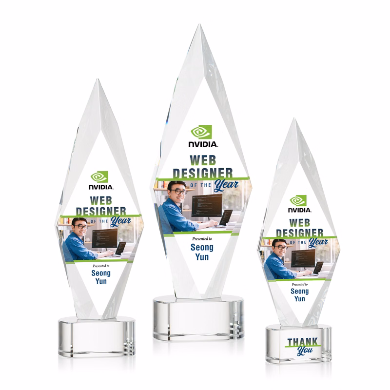 Manilow VividPrint™ Award on Paragon Base - Clear