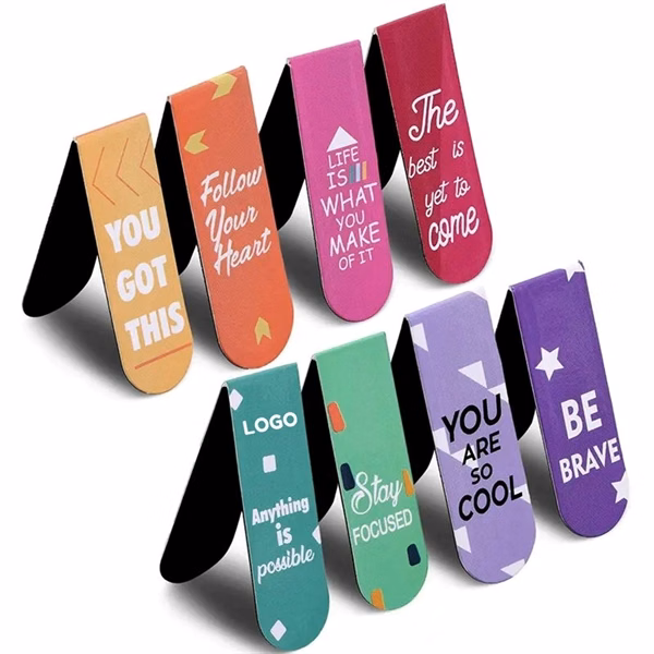 Custom Colorful Folding Magnetic Bookmark — Lightweight Portable Page Marker