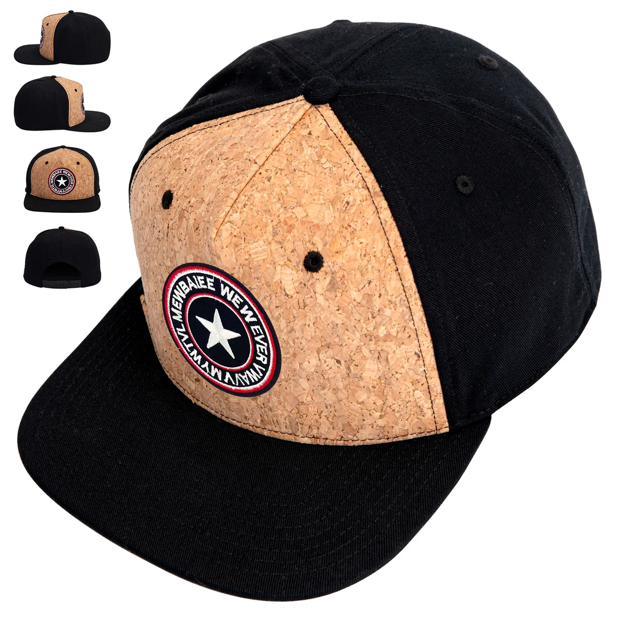 Cork & Cotton Blend 5-Panel Hat Strap (Plastic Buckle) 1