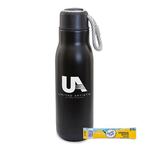 16 Oz Matte Bottle with Bungee Lid And Lemonade 1
