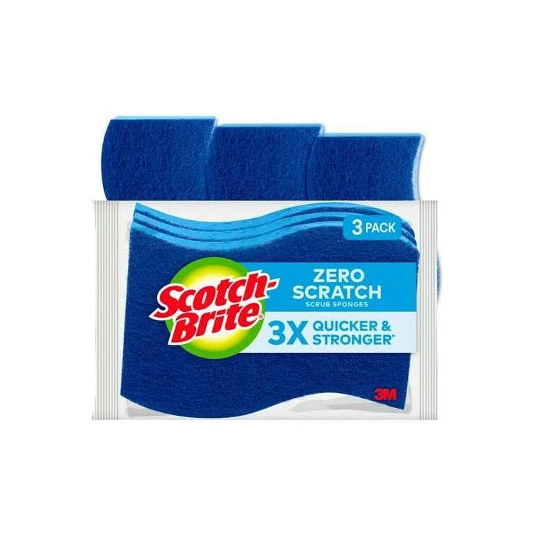 Scotch-Brite No Scratch Scrub Sponges 3 Pack 1