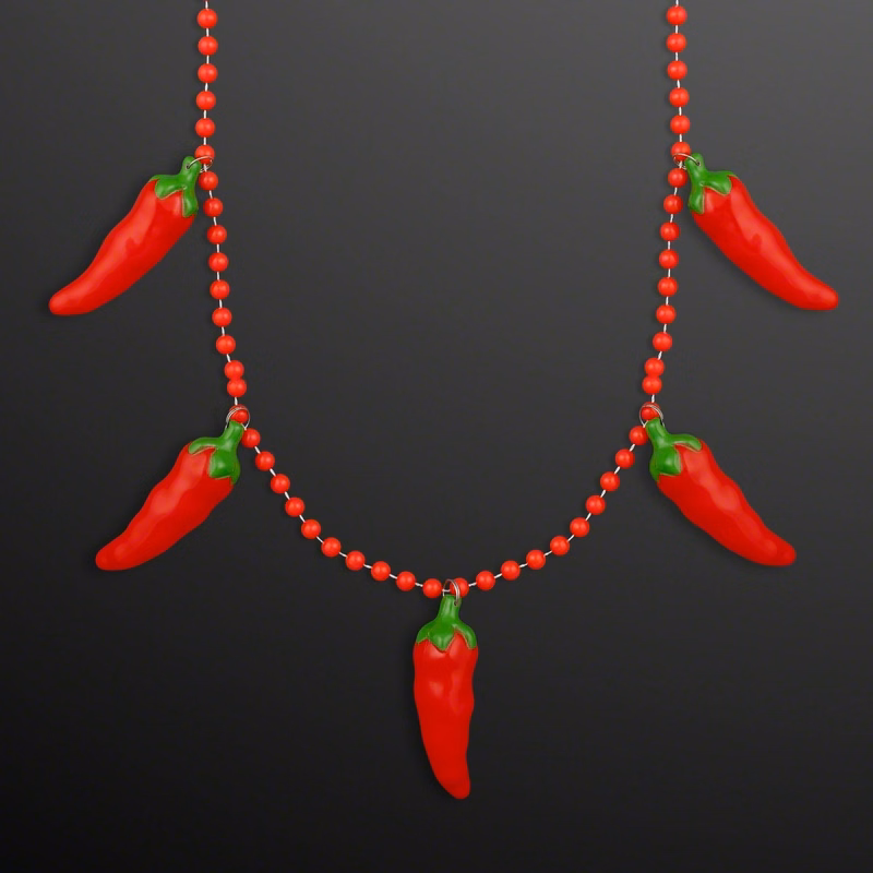 5-Charm Chili Pepper Necklace (NON-Light Up)