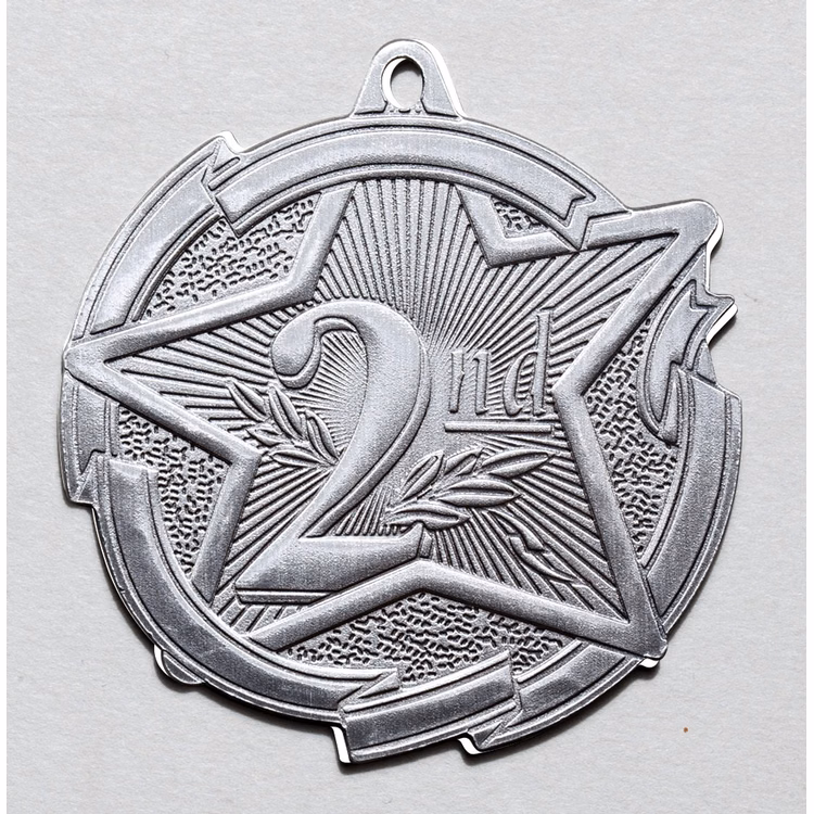 2nd Place Star Medal 2-3/8"