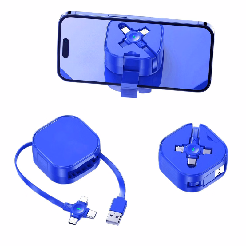 3-in-1 Charging Cable with a Phone Stand