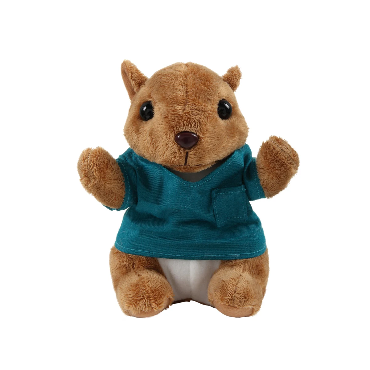 Soft Plush Sitting Squirrel with Medical Scrub 1