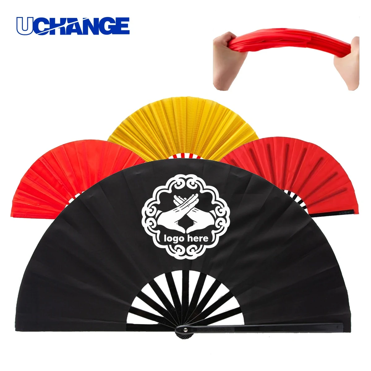 Personalized Double-Sided Oversized Collapsible Festival Fan 1