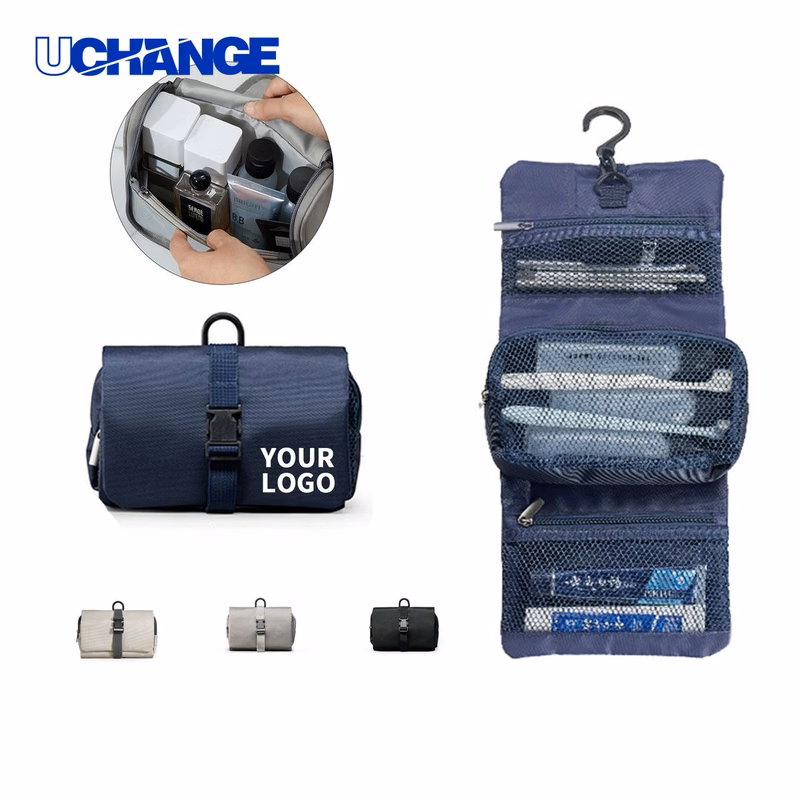 Foldable Buckle Toiletry Organizer Bag 6.7 x 15.4 Inches