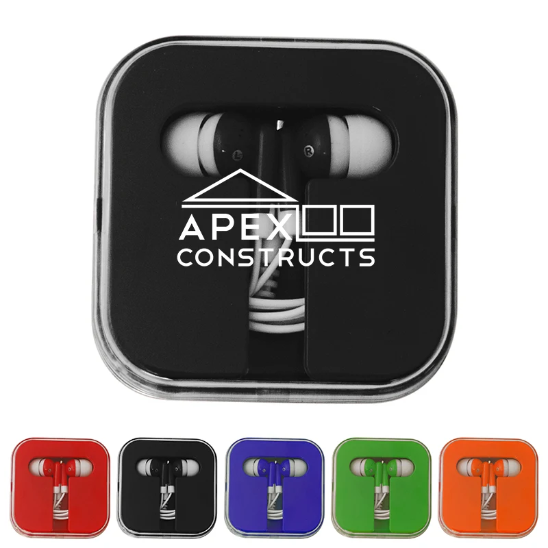 Ear Buds with Colored Square Case 1