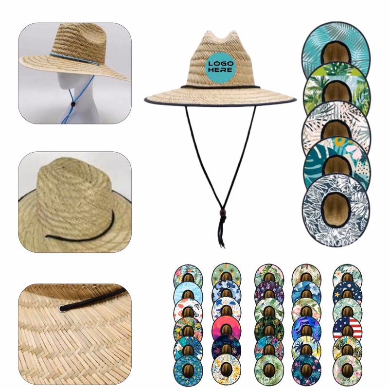 Sublimated Lifeguard Sun Straw Hat