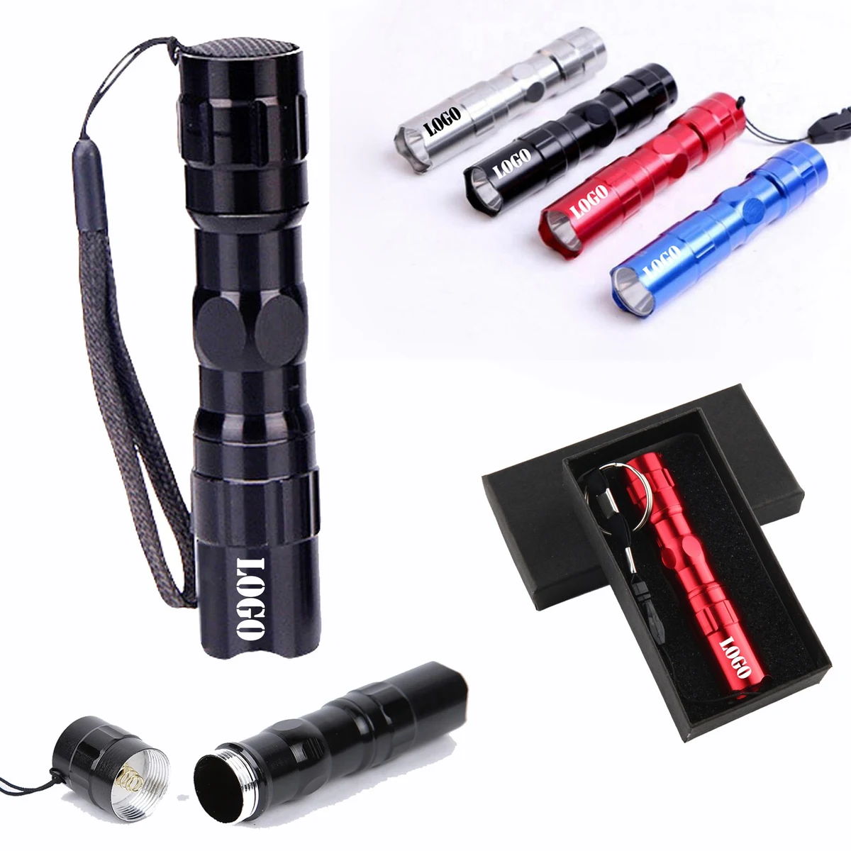Mini Waterproof Led Flashlight With Gift Box 1