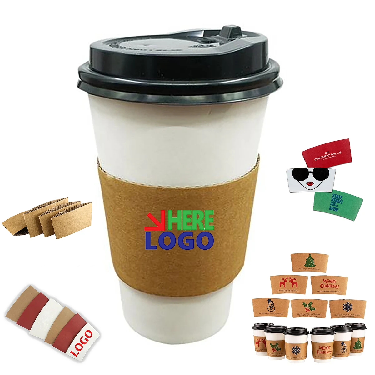 Corrugated Kraft Paper Cup Sleeves 1
