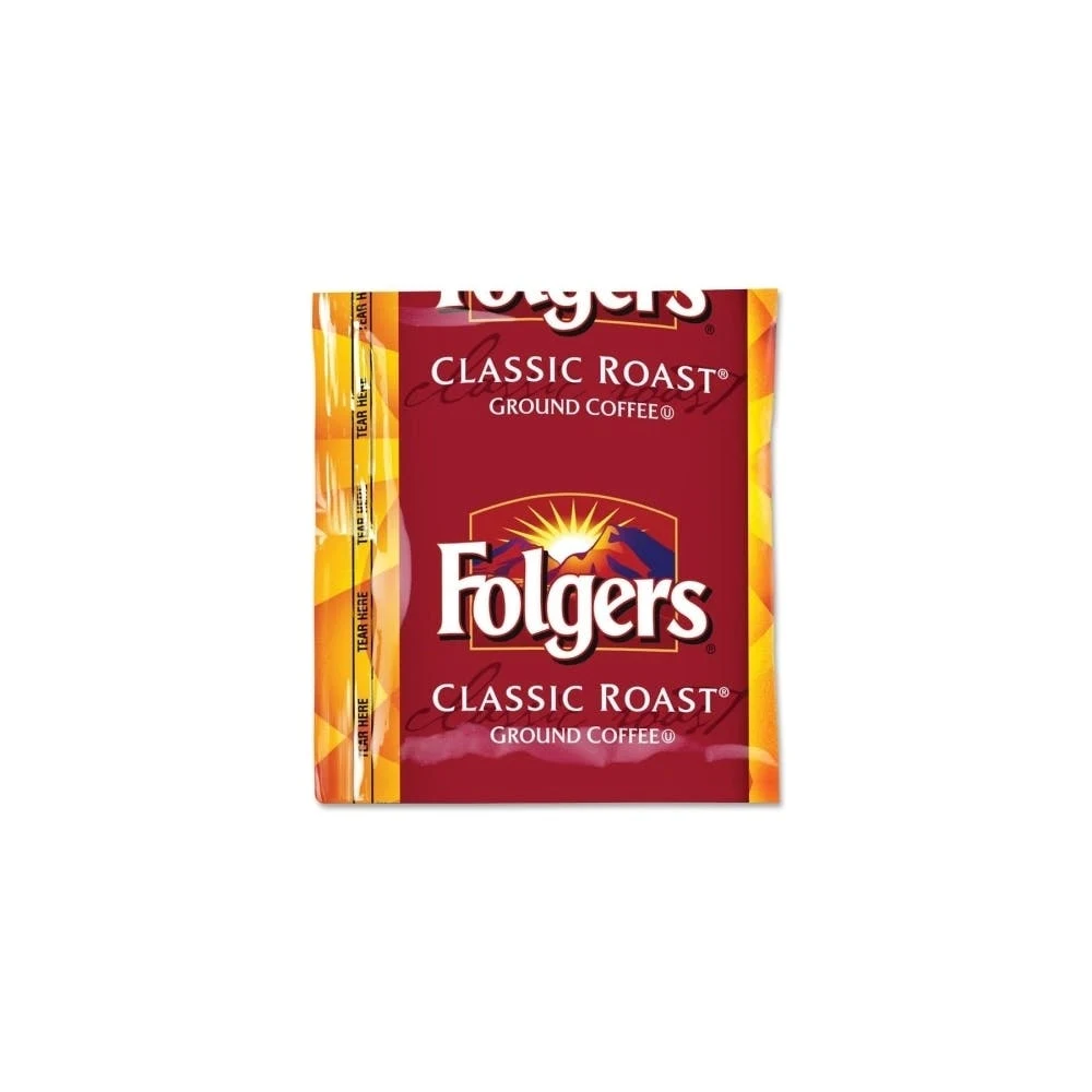 Folgers Classic Roast - Ground Coffee 1.5 oz Bags 42 Carton 1
